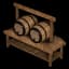 Wooden Barrel Shelf